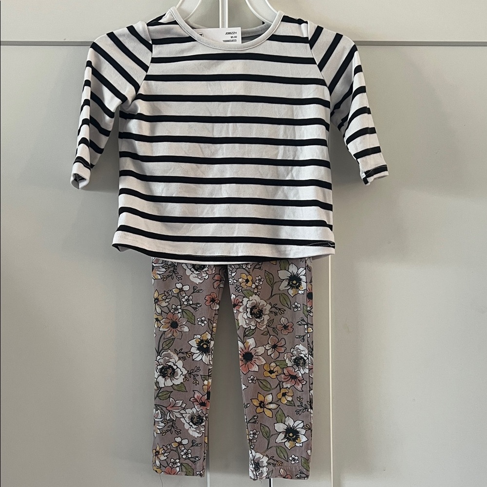 Striped and Floral Kids Matching Set